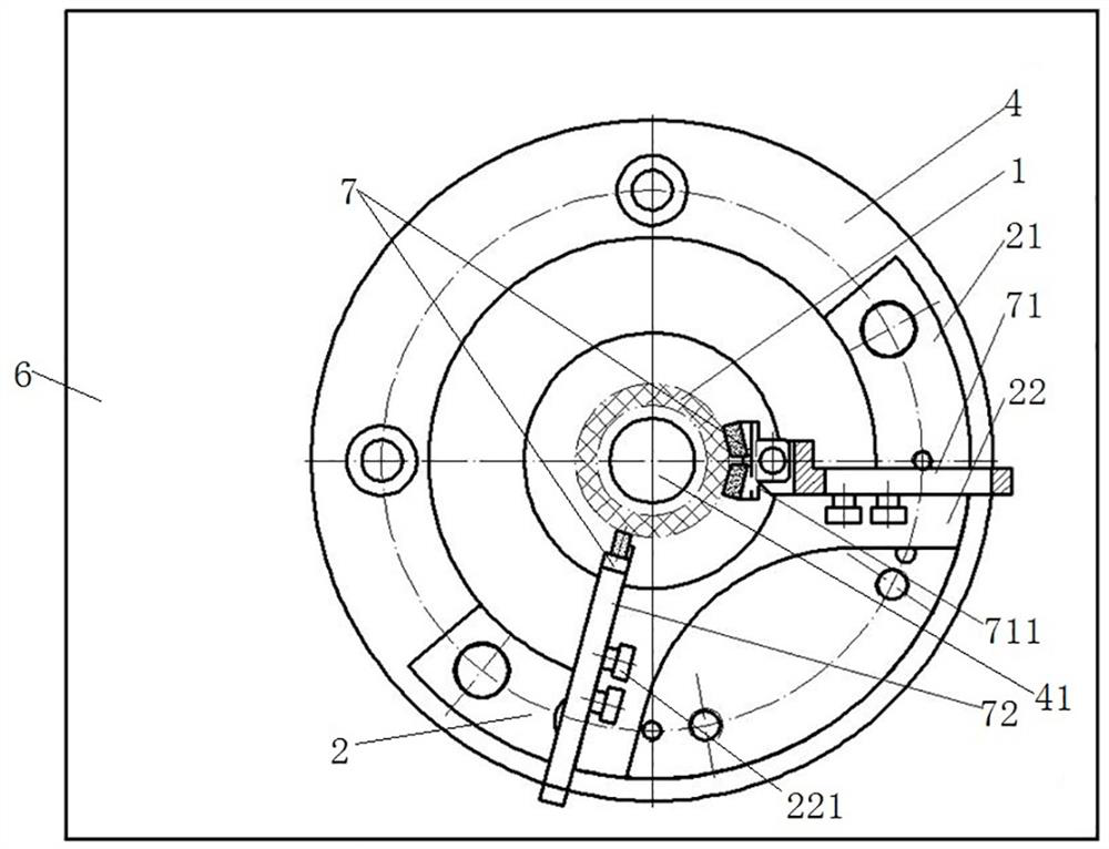 Reference debugging device for bearing ring channel grinding