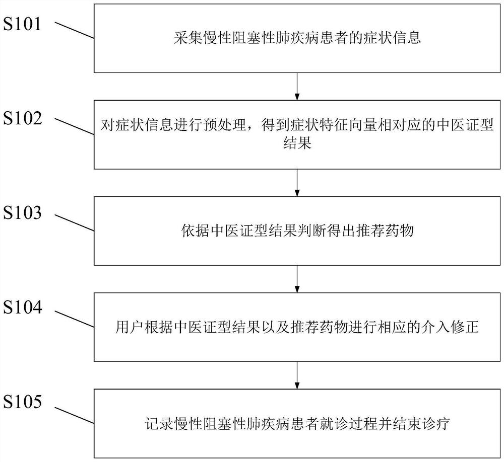 Traditional Chinese medicine auxiliary diagnosis and treatment method and system for chronic obstructive pulmonary disease