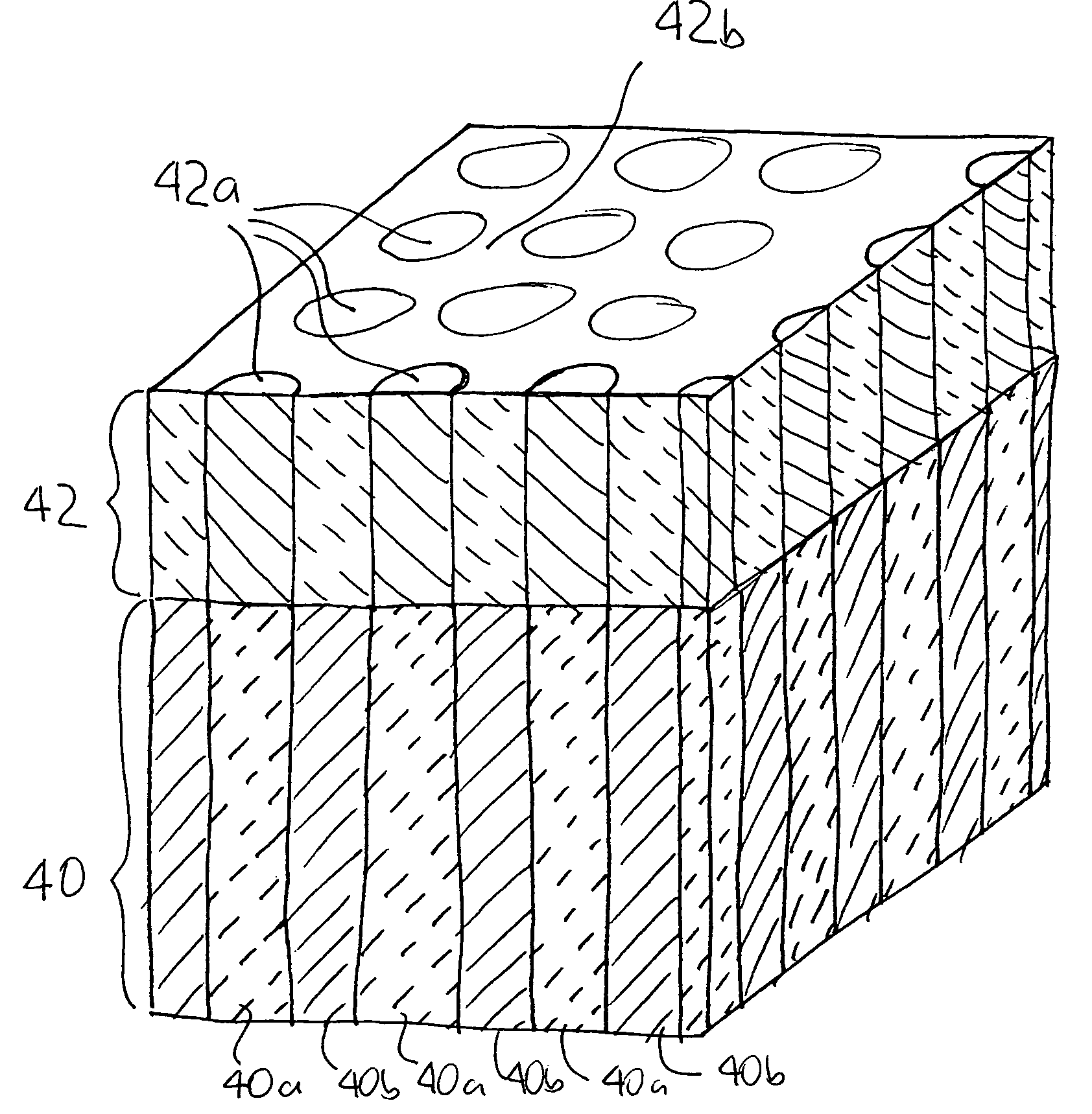 Patterned thin films and use of such films as thermal control layers in heat assisted magnetic recording media