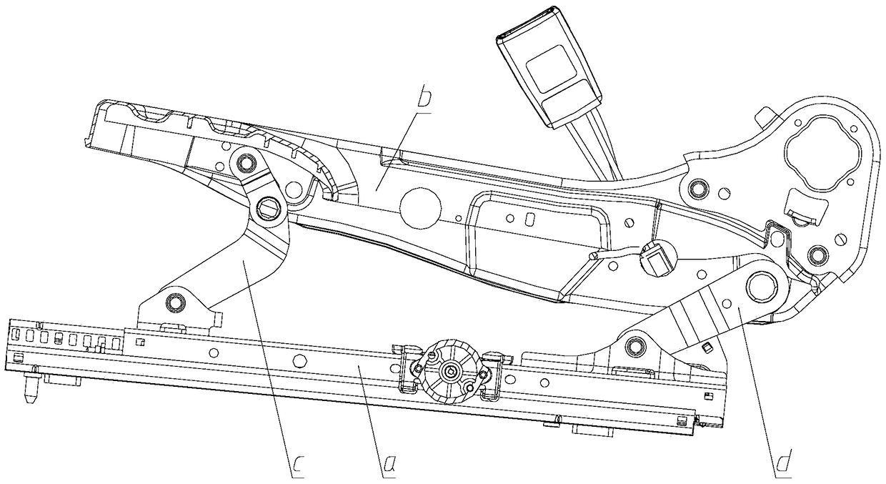 Car seat frame lifting mechanism