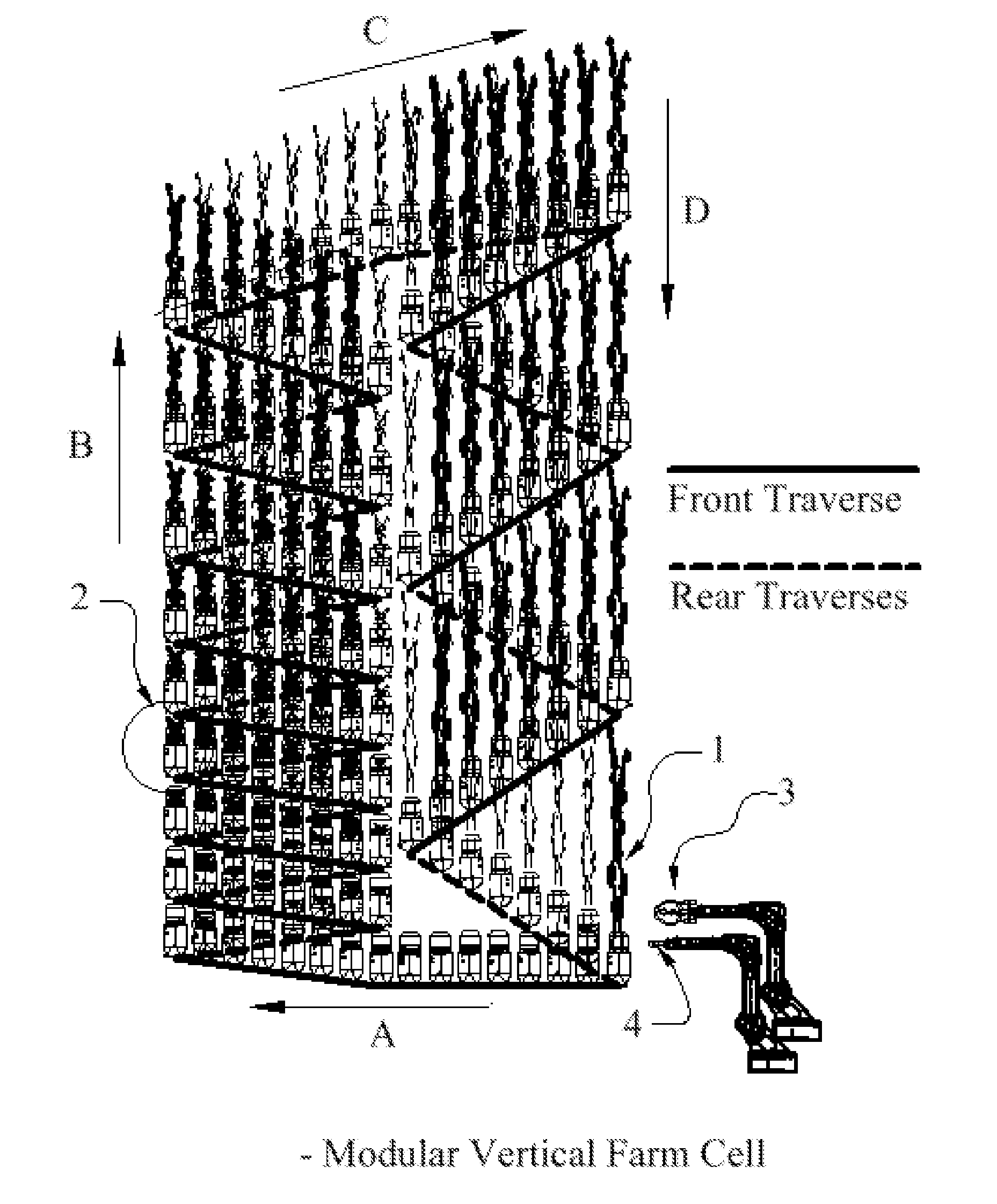 Modular vertical farm cell