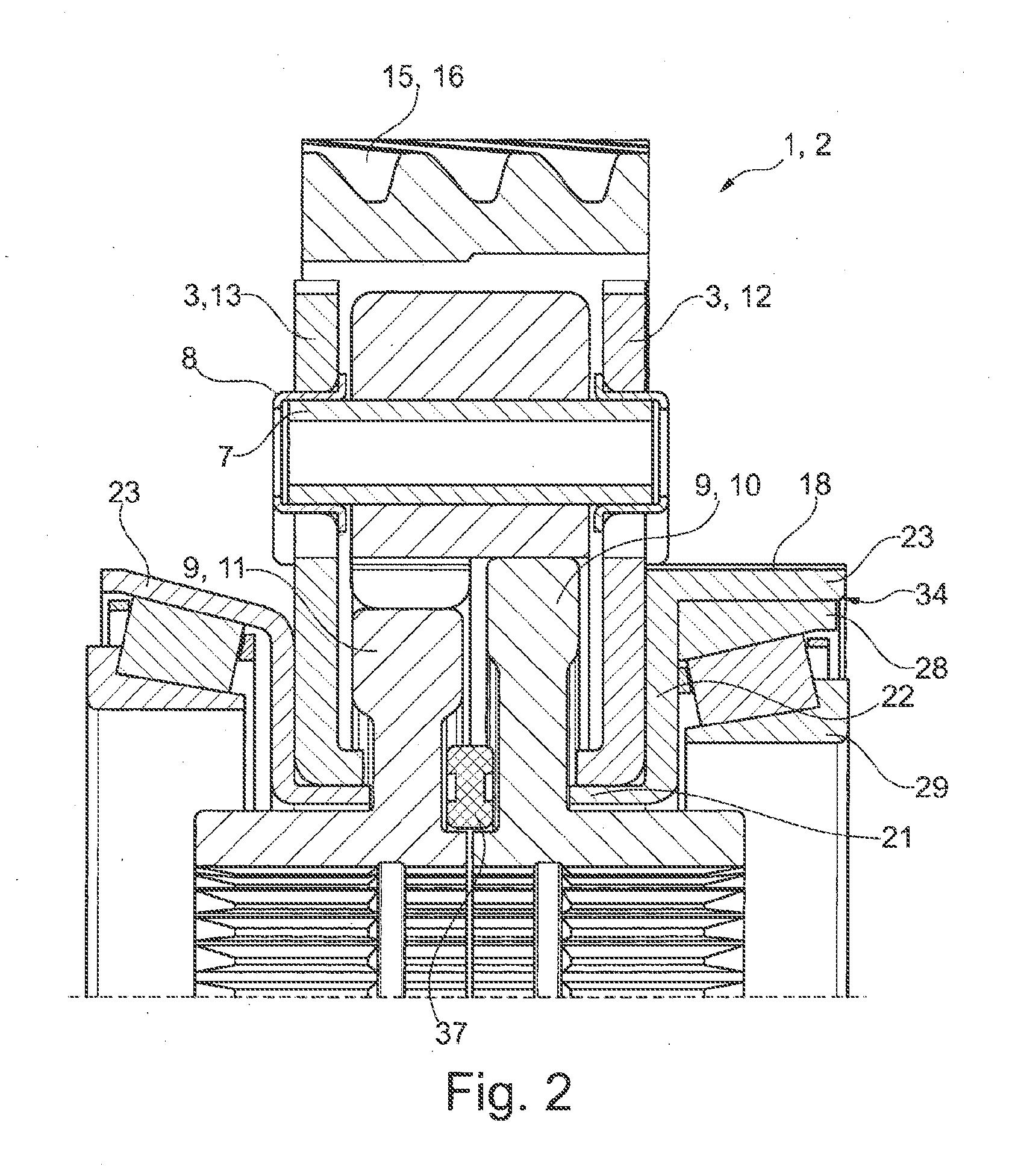 Planetary gearbox comprising a differential
