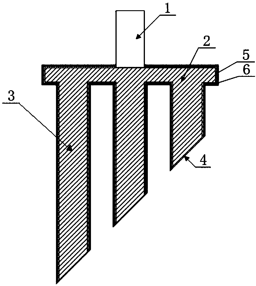 A preparation method of electrolytic machining array inclined hole cathode and array inclined hole cathode