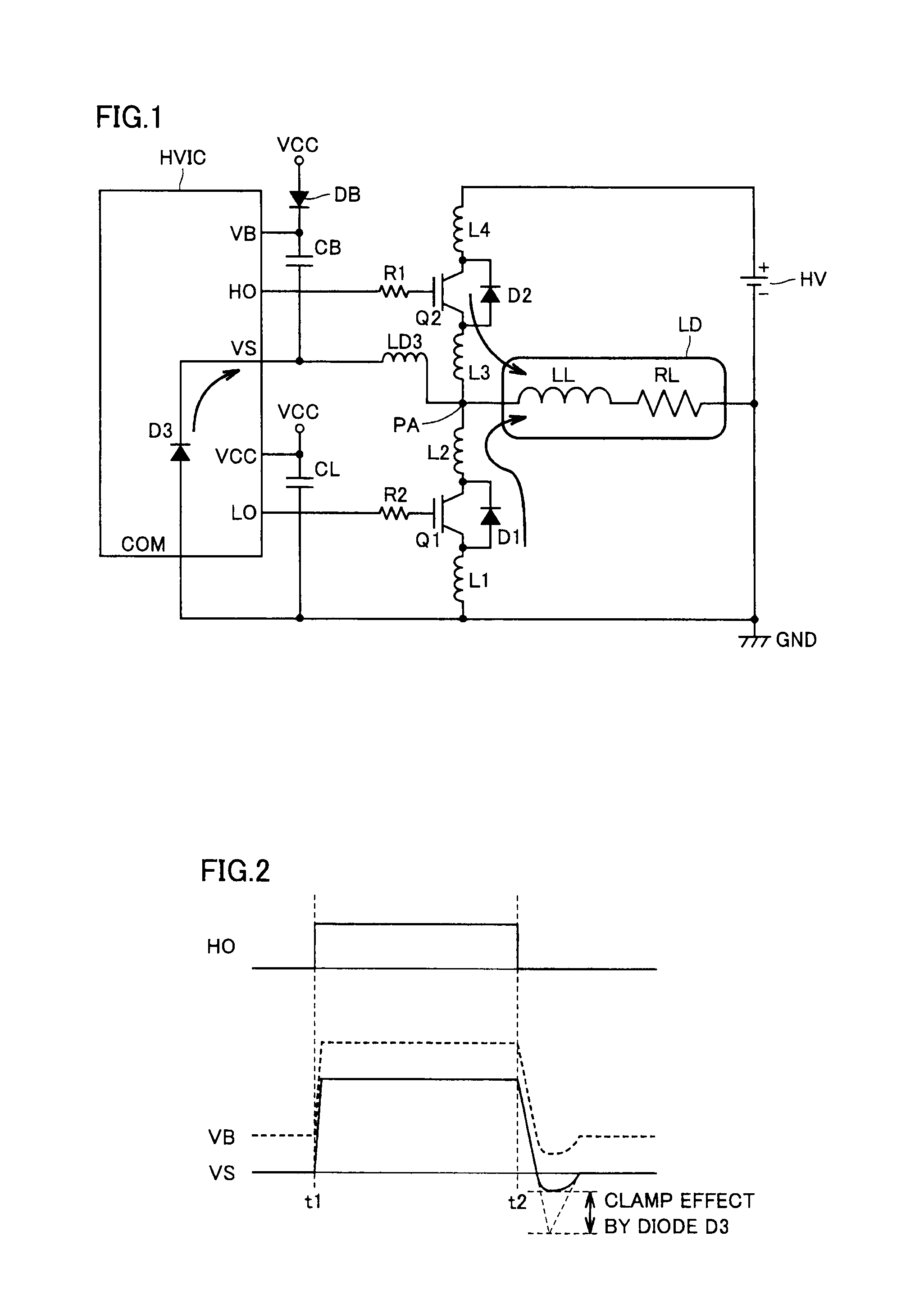 Semiconductor device driving bridge-connected power transistor