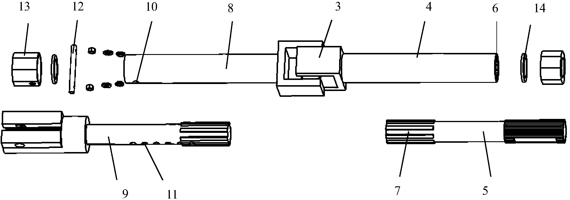 Steering shaft, automobile steering mechanism and automobile