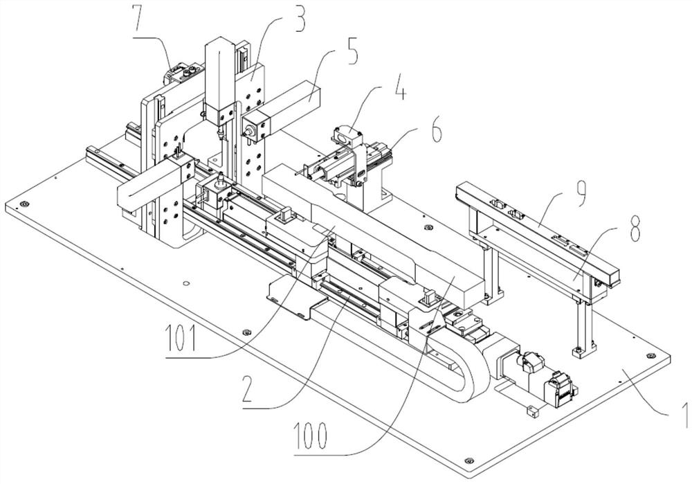 Open shoulder center positioning device for plate tensile sample