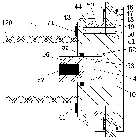 Novel equipment power connection inserting-connecting apparatus