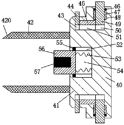 Novel equipment power connection inserting-connecting apparatus