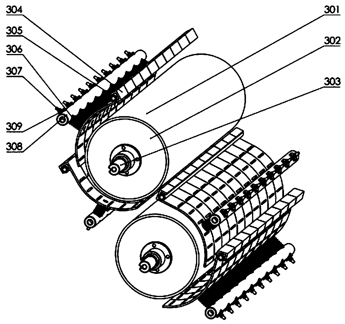 Key-type flexible cutting and rubbing device for soapberry shelling