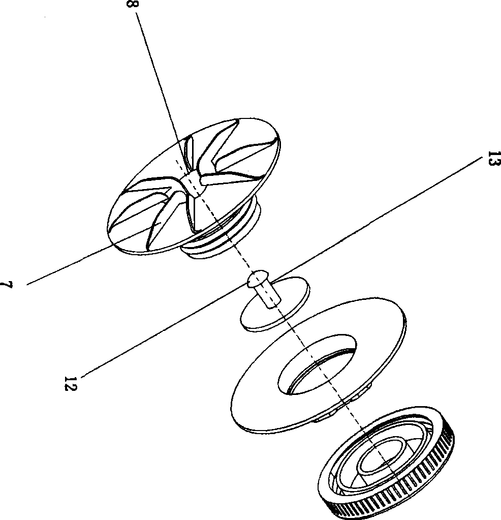 Vacuum compression bag gas nozzle with improved structure