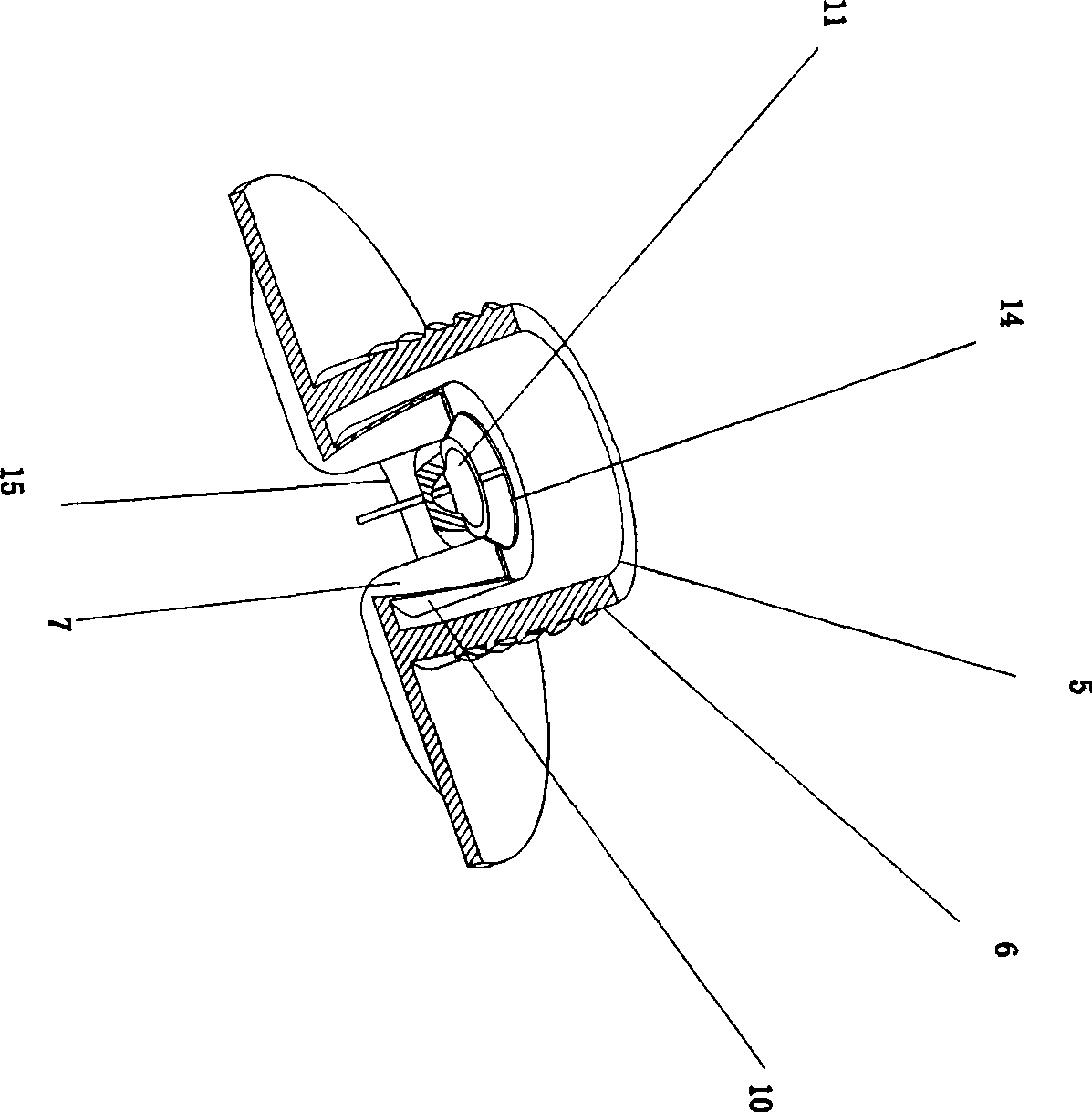 Vacuum compression bag gas nozzle with improved structure