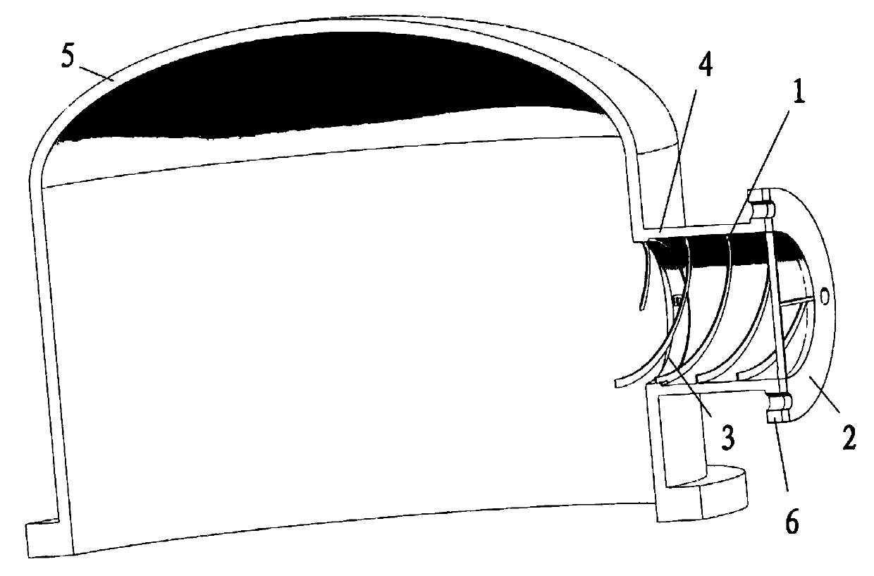 Corrosion reduction mechanism with outlet spiral flow guide fins