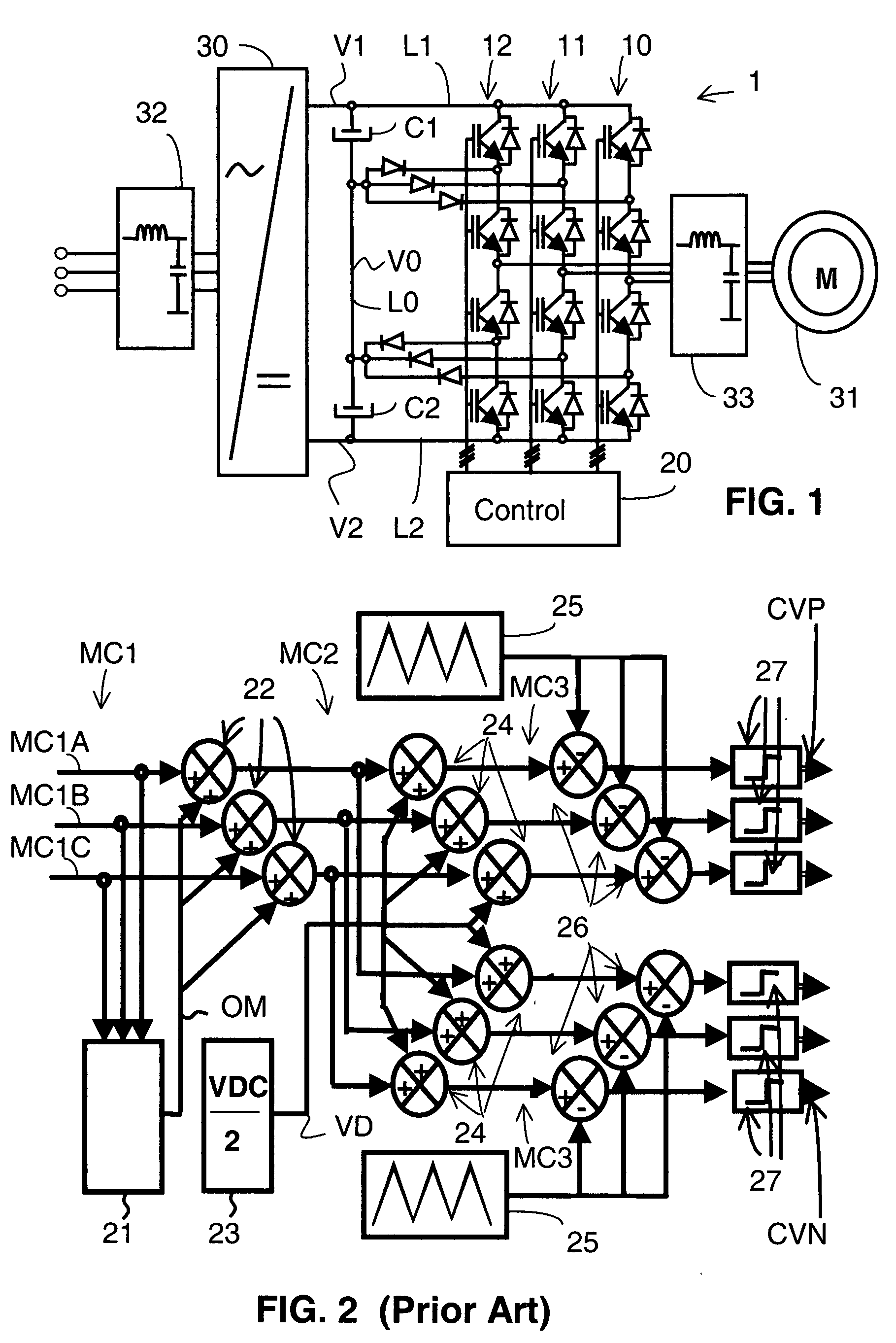 Device and method for controlling an electric power converter