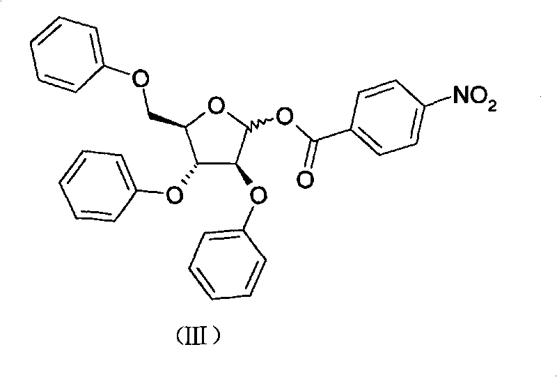 Method for preparing 2,3,5-tri-O-tribenzyl-1-chloro-D-arabinofuranose