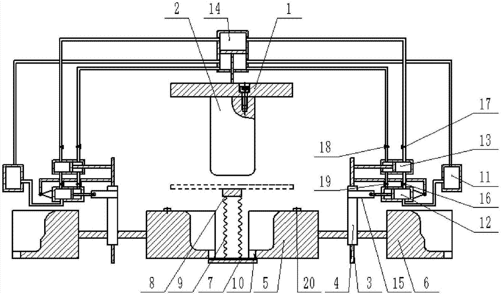 Stepped cylindrical part stamping die