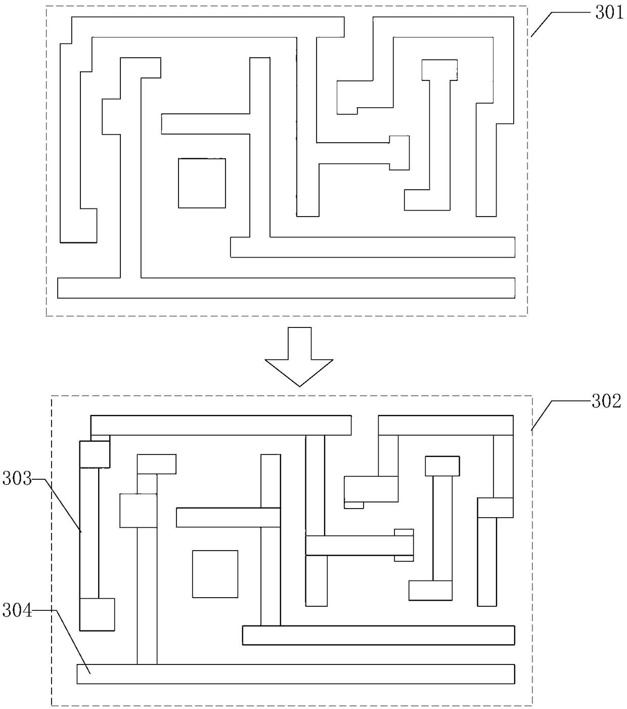 Method and device for quickly determining light intensity distribution based on mask graphics processing