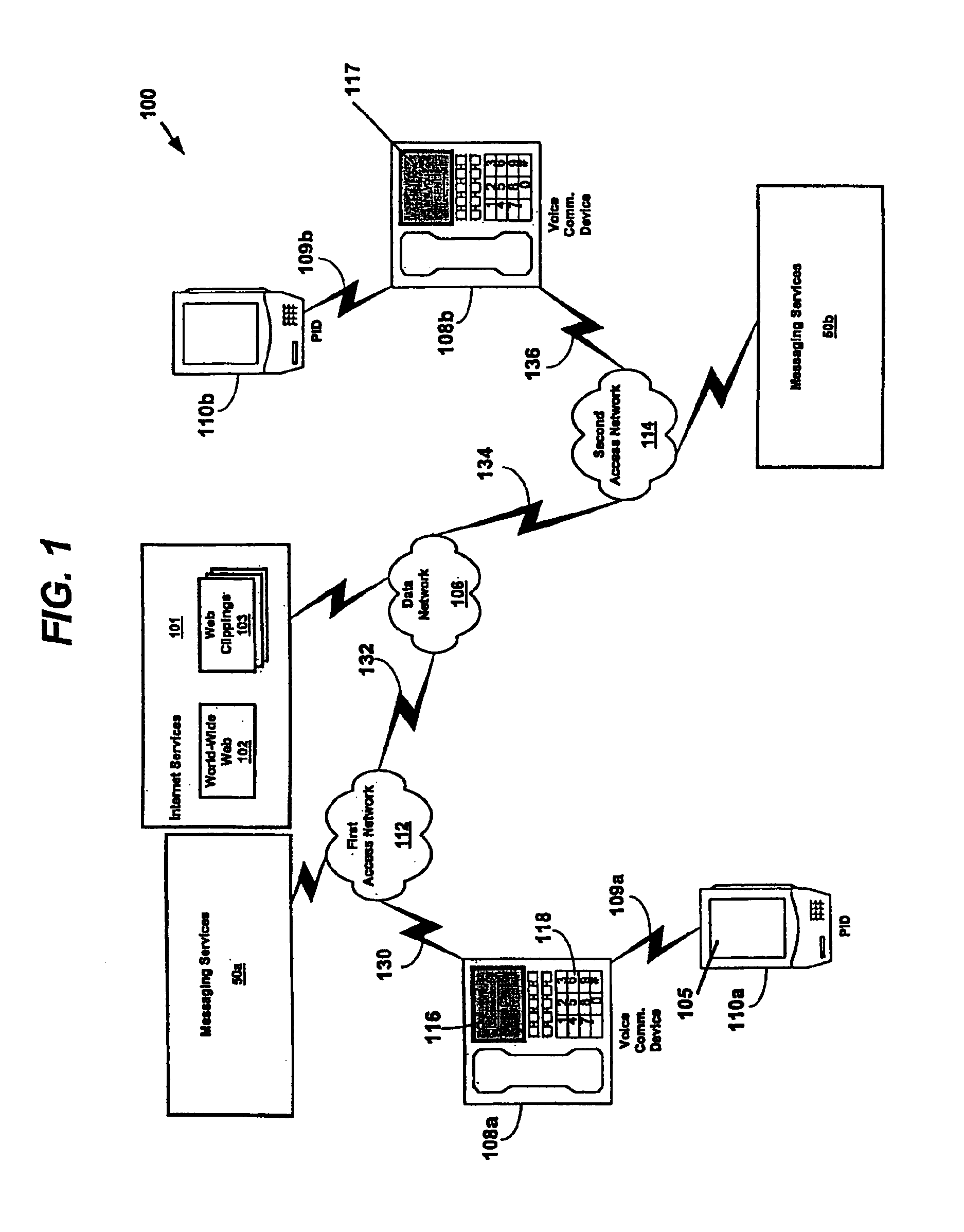 System and method for performing messaging services using a data communications channel in a data network telephone system