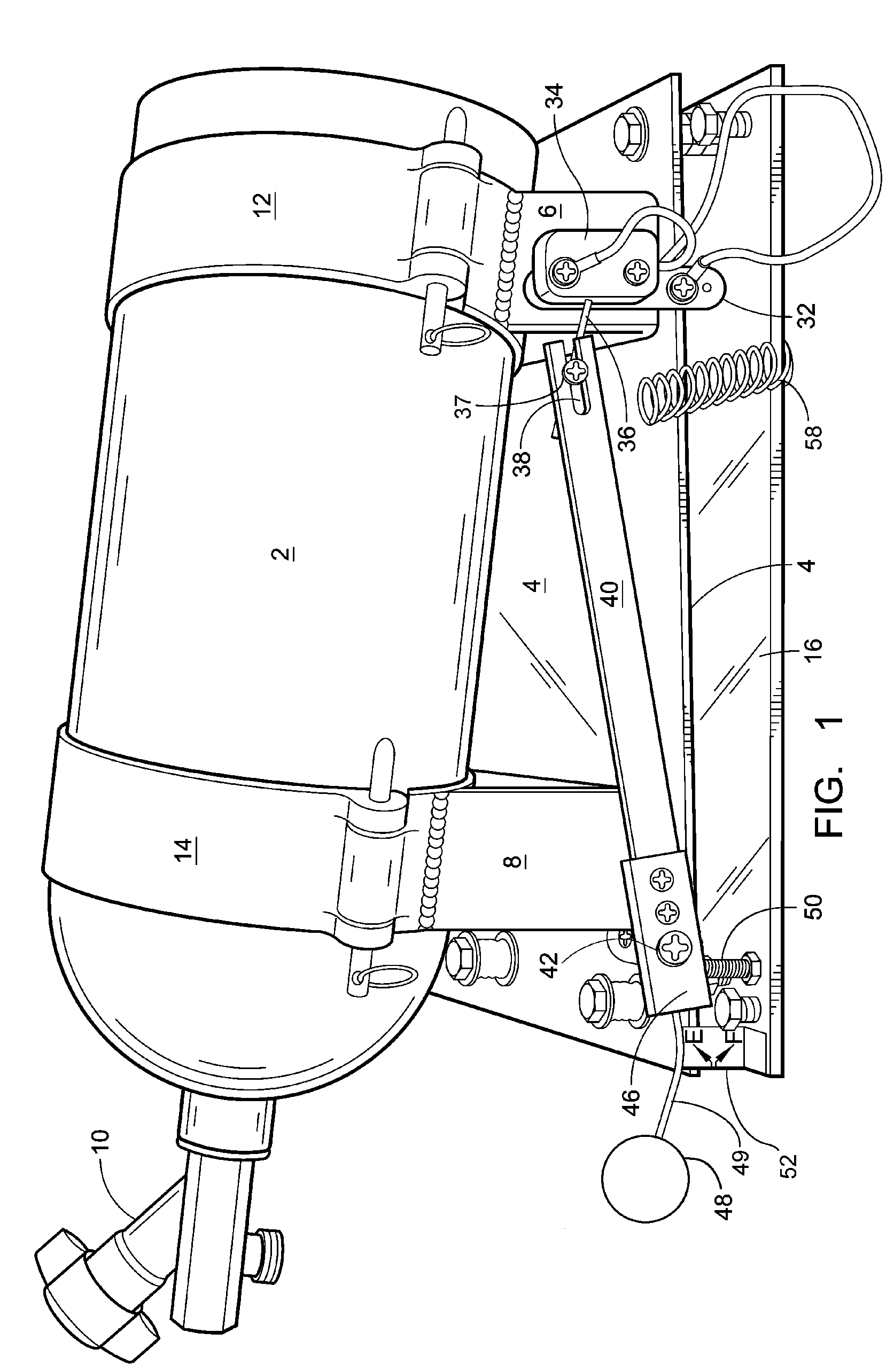 Apparatus for securely mounting and continuously monitoring the weight of a liquified gas tank