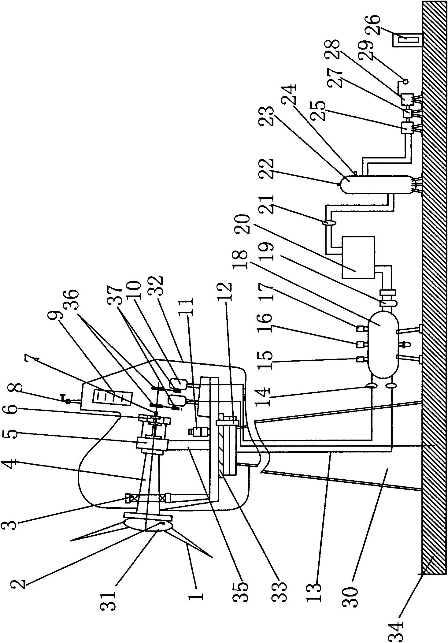 Universal horizontal-shaft wind generating unit