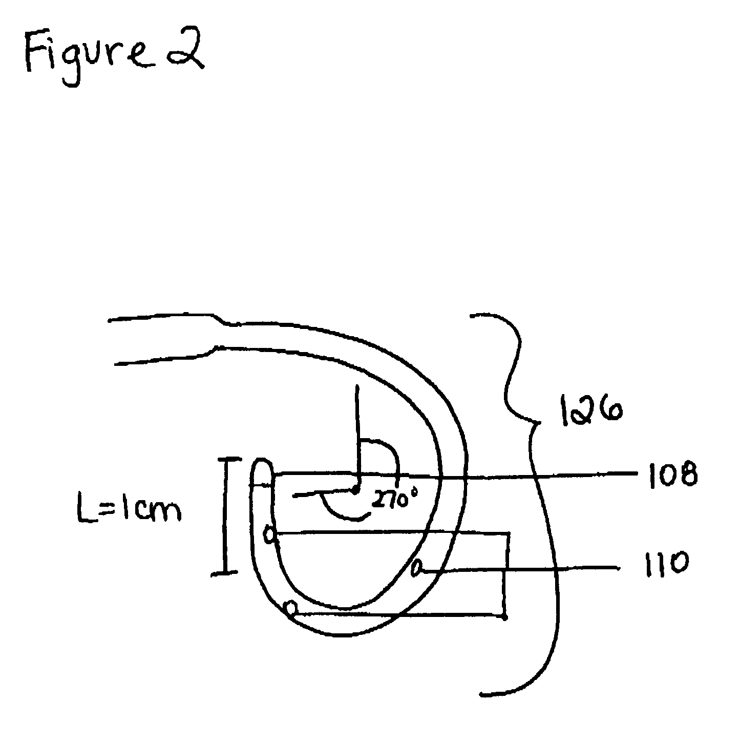 Surgical perforation device with curve