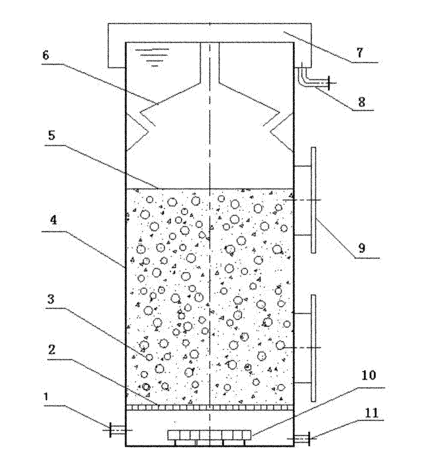 Integrated laboratory waste water treatment method and device