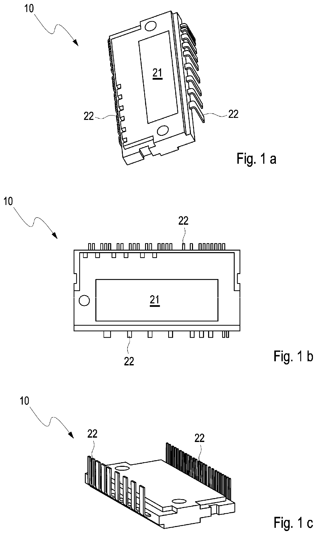 Molded power module with integrated exciter circuit