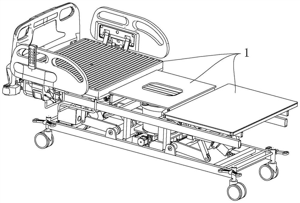 Hip cleaning mechanism matched with nursing bed