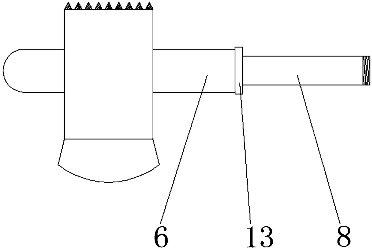 Fire axe with grab handle convenient to replace