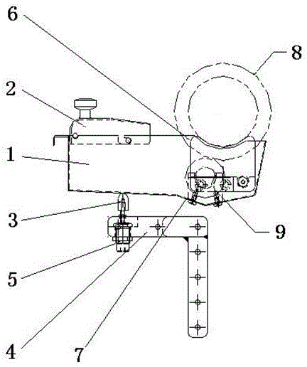 A fast pneumatic disengagement device for ink fountain