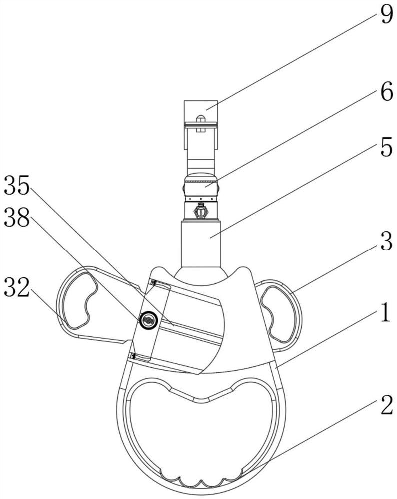 A multi-person handrail for buses that can be switched, lifted, and disinfected in various forms