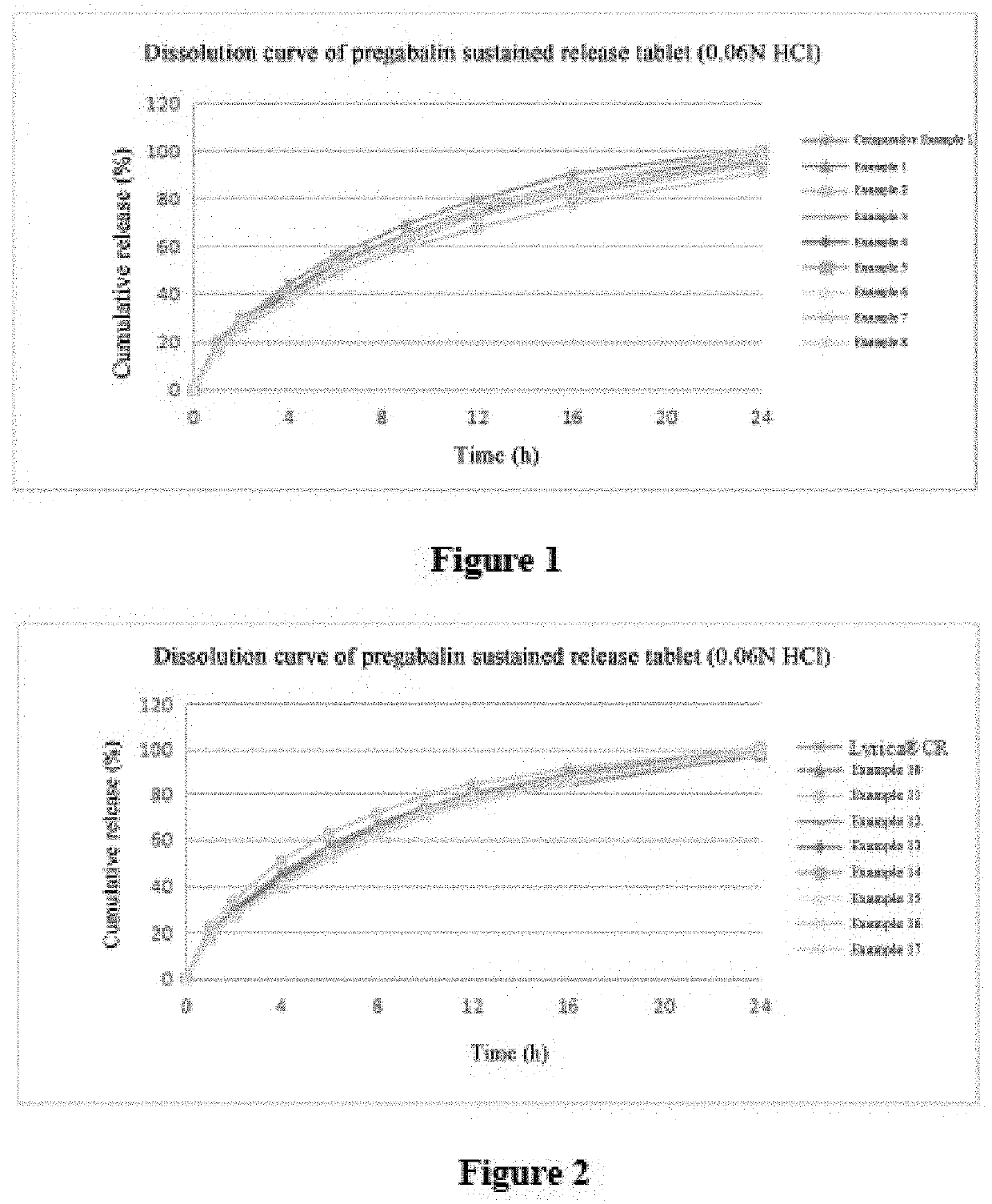 Pregabalin sustained release composition and method for preparing the same