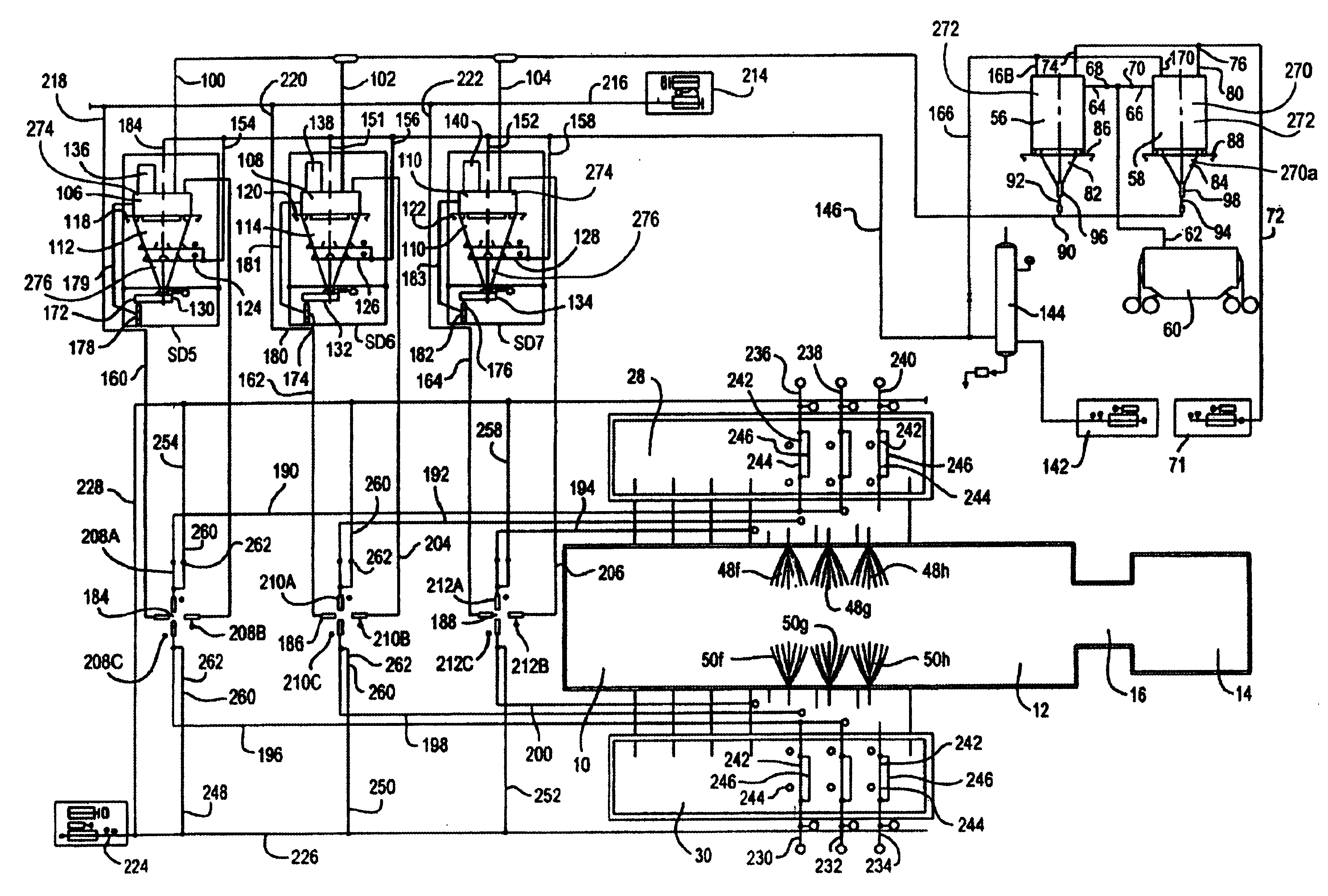 Control system for controlling the feeding and burning of a pulverized fuel in a glass melting furnace