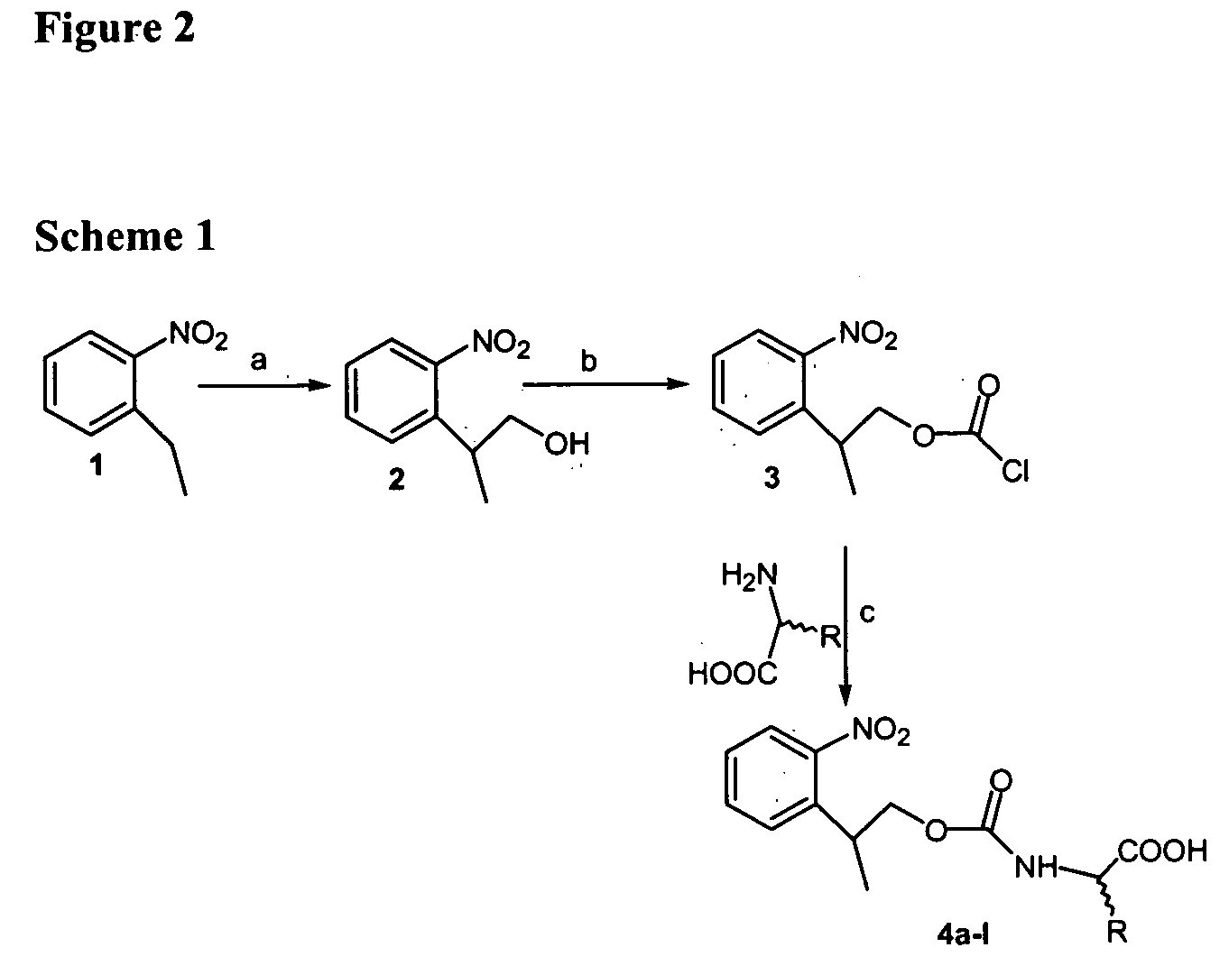 Synthesis of photolabile 2-(2-nitrophenyl)propyloxycarbonyl protected amino acids