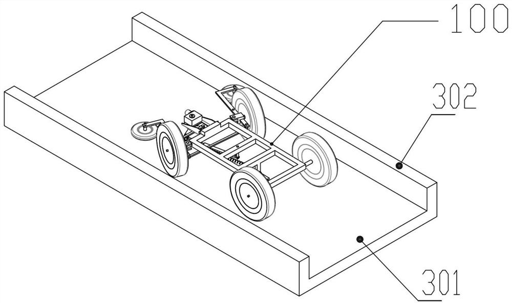 Guide structure of track trolley