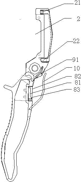 Clamping and shearing device for newborn umbilical cord