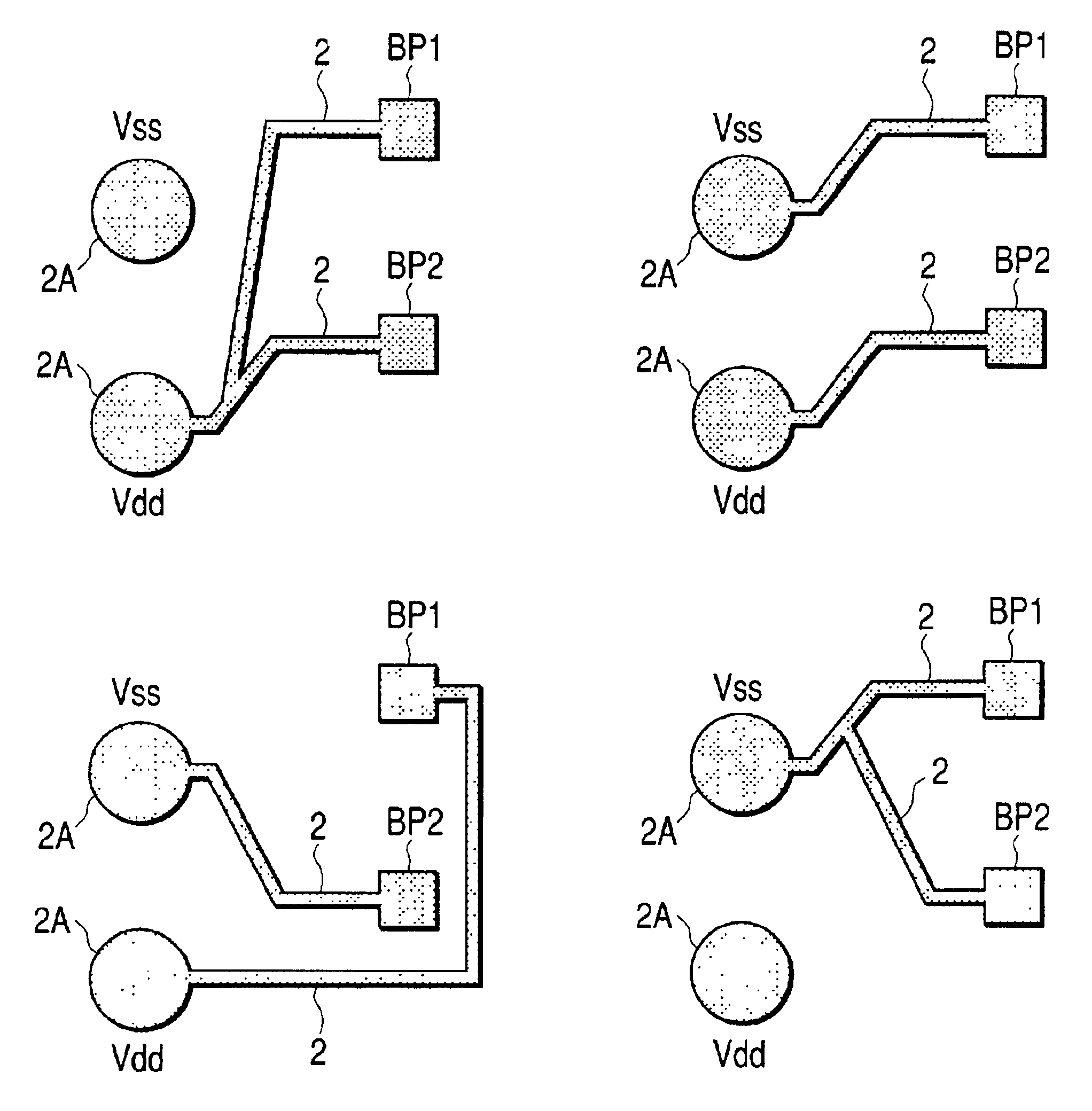 Wafer level chip size package having rerouting layers