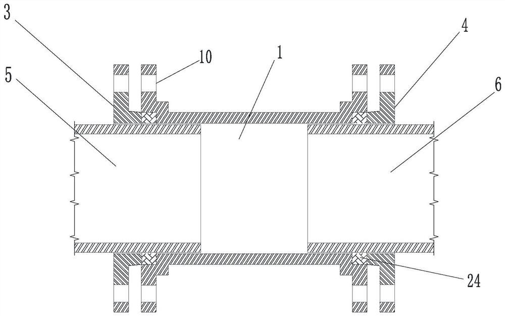 Loose joint device for screw-thread-free pipeline