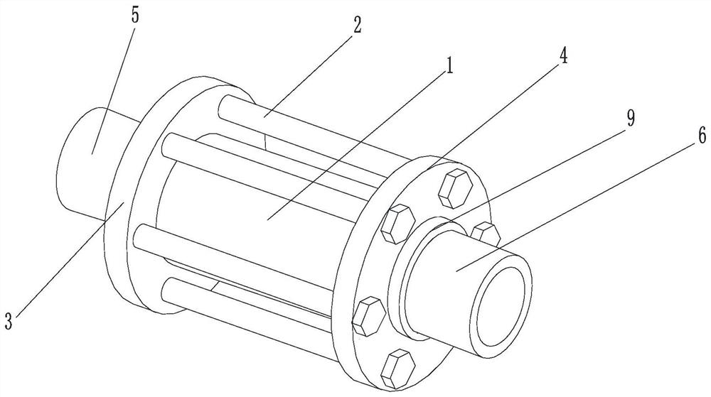 Loose joint device for screw-thread-free pipeline