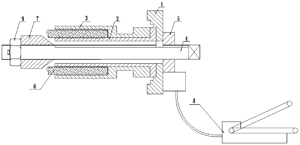 Portable on-site buckling device and buckling method