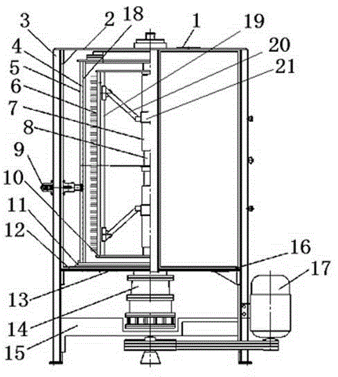 Efficient vertical type bran brusher