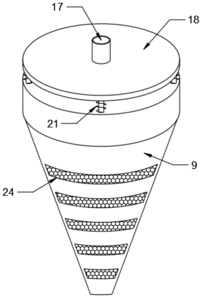Ingredient grinding device for water-based building coating production