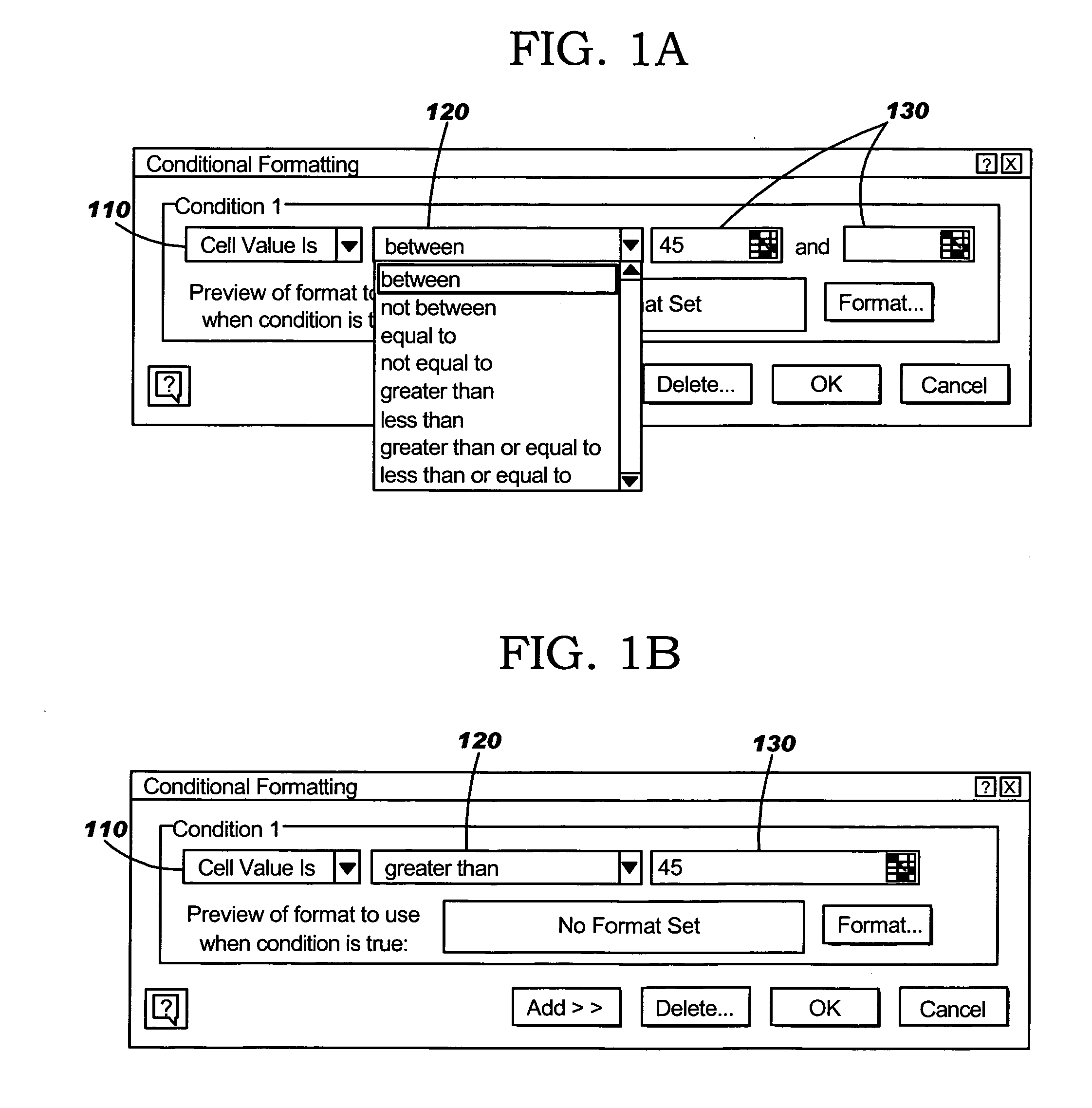 Apparatus and method for providing a condition builder interface