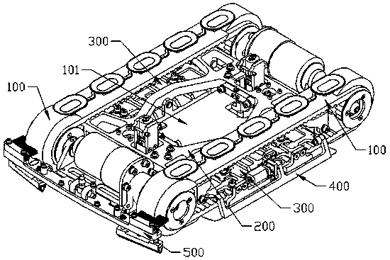 Crawler type walking mechanism capable of continuously maintaining adsorption capacity based on passive sucker