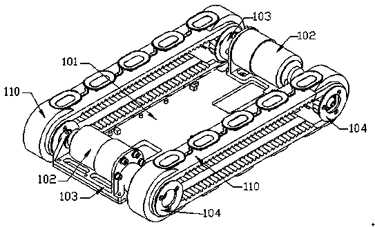 Crawler type walking mechanism capable of continuously maintaining adsorption capacity based on passive sucker