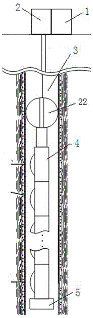 Petroleum underground laser perforation well completion device