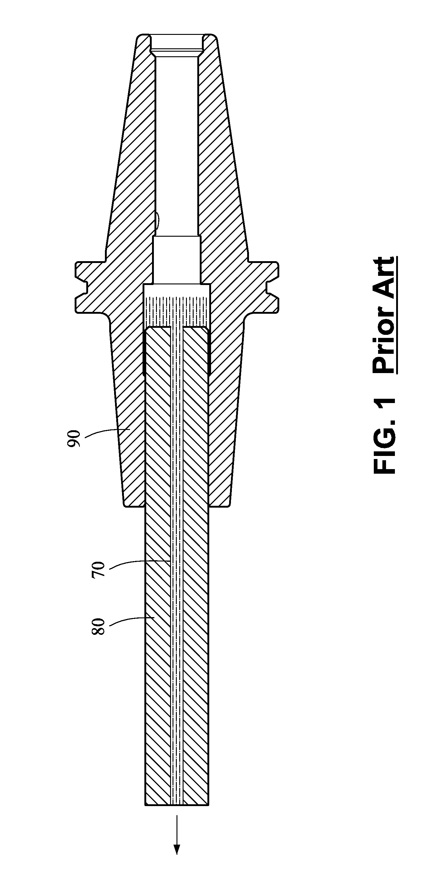 Blade fastening device having cuttign fluid guide grooves on a blade