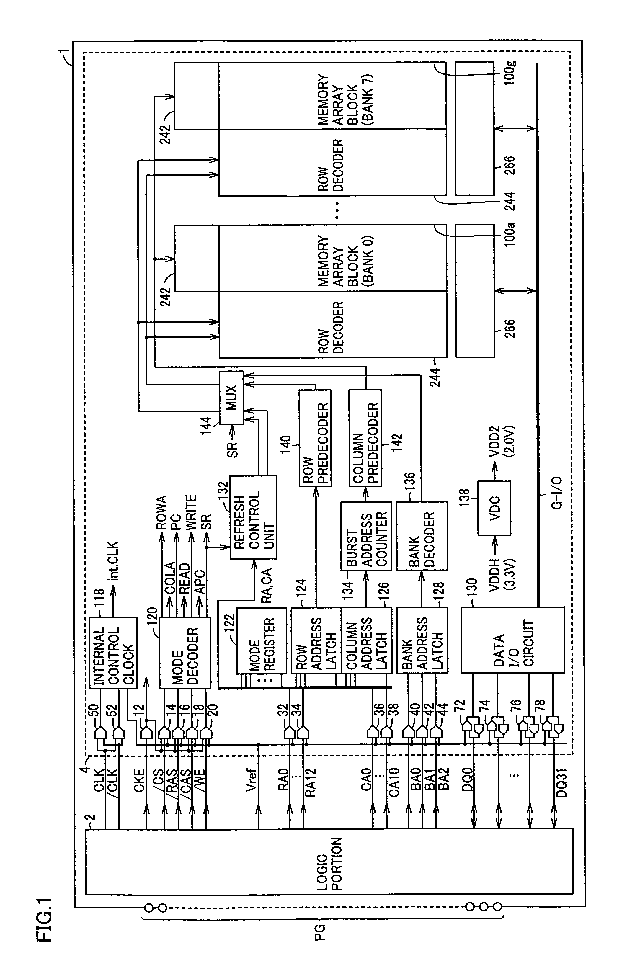 Semiconductor device with reduced current consumption in standby state