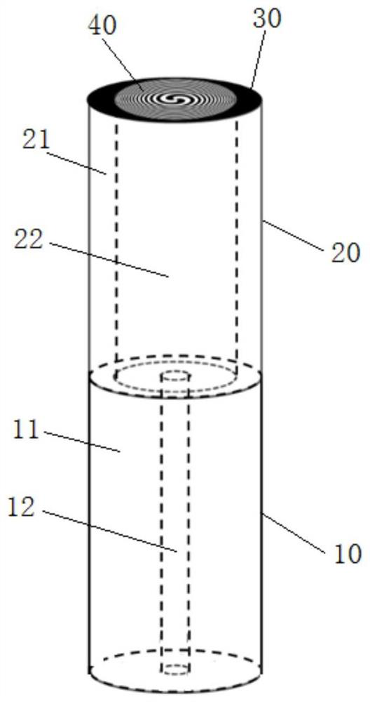 Single-fiber vortex optical tweezers and manufacturing method and modulation method thereof