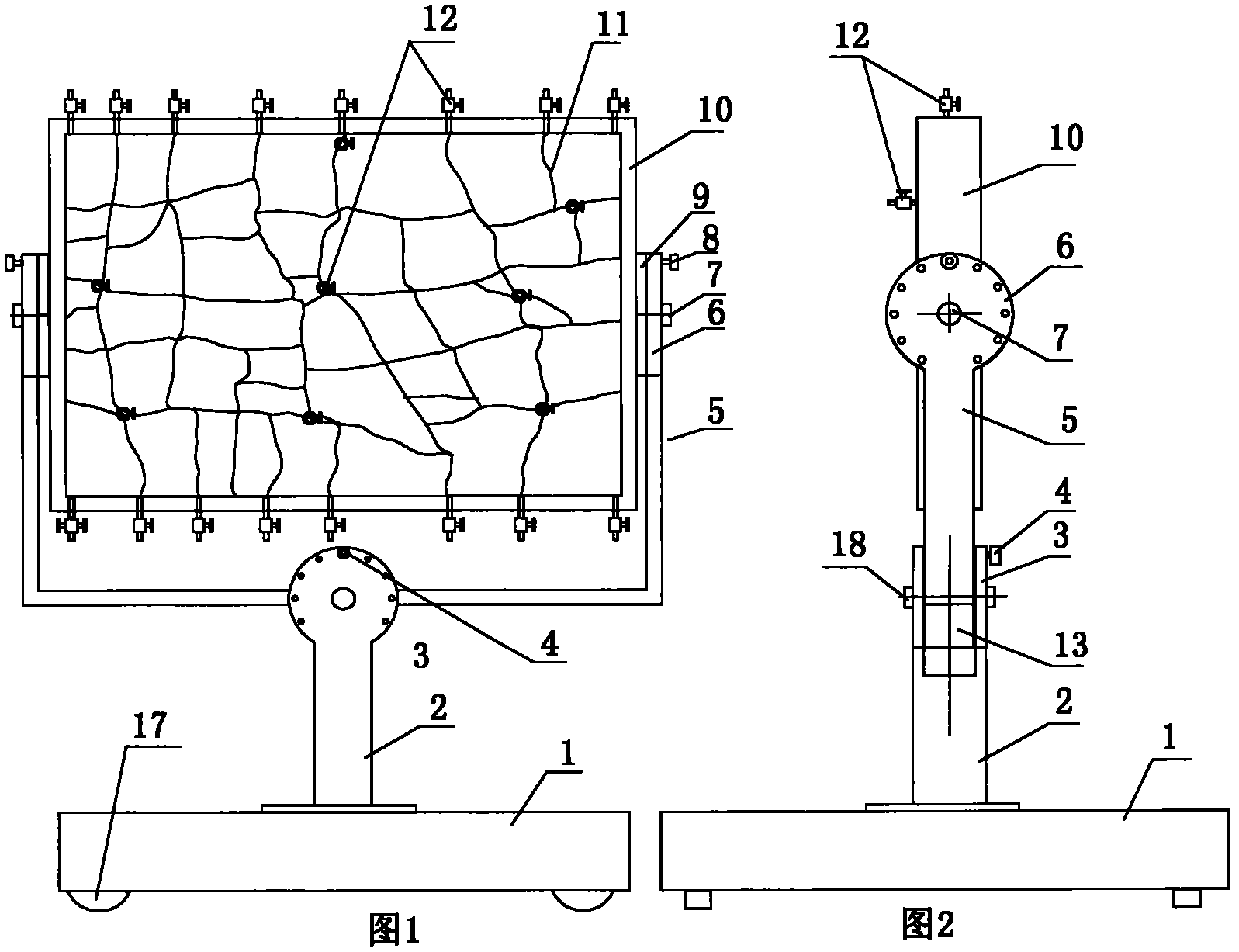 Visualized fracture network oil displacement model and manufacturing method thereof