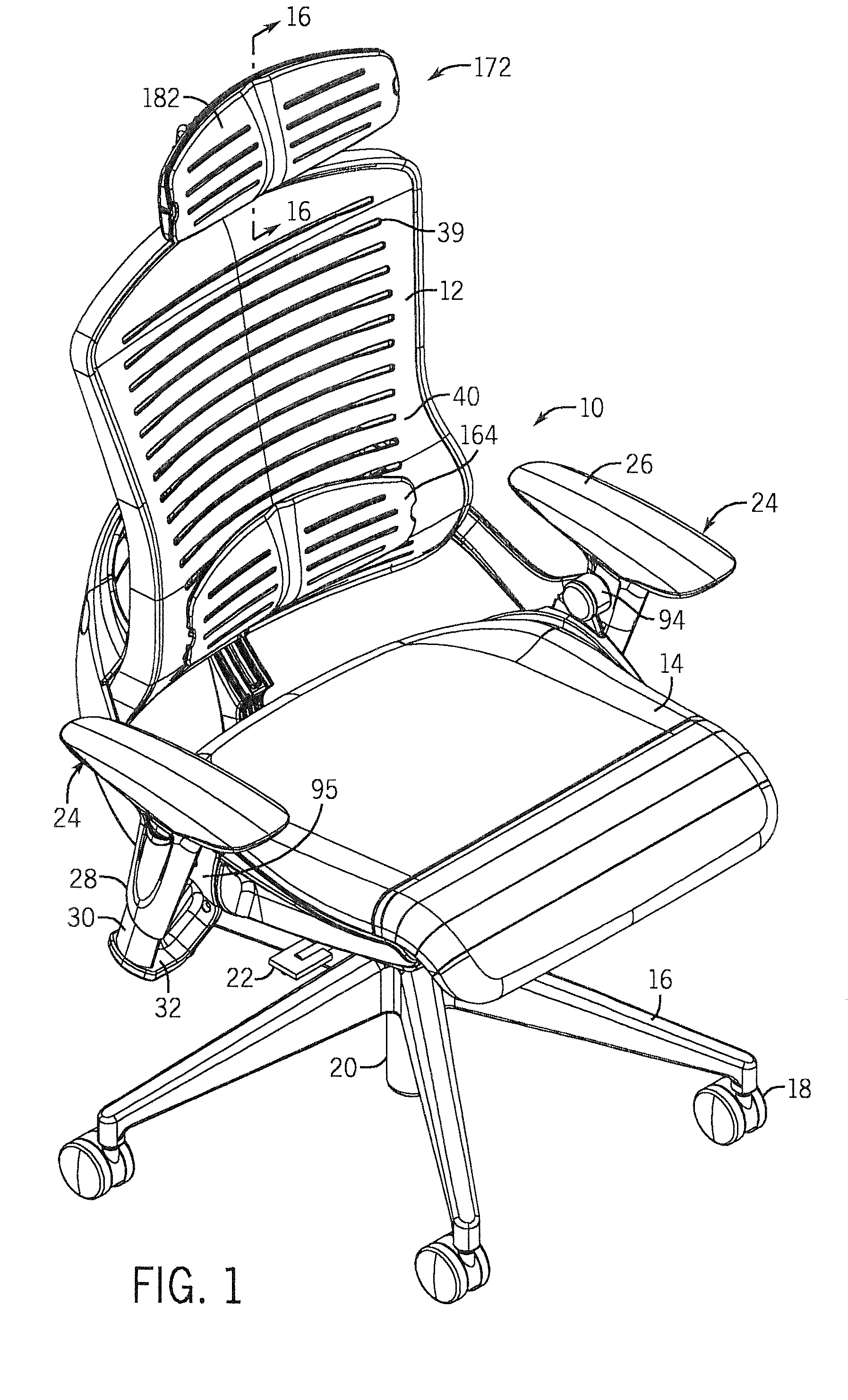 Chair with seat depth adjustment and back support